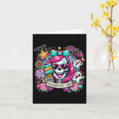 Summerween Vibes Skeleton Spooky Vacation Hallowee Karte (Gelbe Blume)