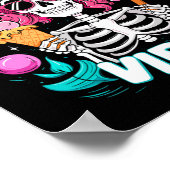 Summerween Vibes Skeleton Spooky Vacation Hallowee Poster (Ecke)
