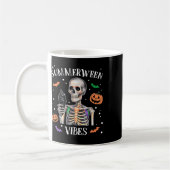 Summerween Vibes Skeleton Summer Halloween Kaffeetasse (Links)