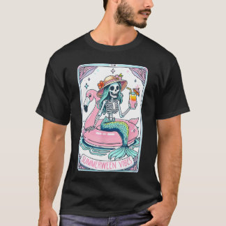 Summerween Vibes Skelett Meerjungfrau Tarot d Somm T-Shirt
