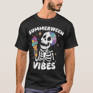 Summerween Vibes Skeletto Eisdiele Sommer T-Shirt