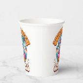 Summerween Vibes Spooky Cute Ghost Flamingo Float Pappbecher (Rechts)