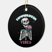 Summerween Vibes Spooky Summer Pumpkin Classic Keramik Ornament (Links)