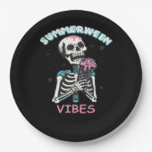 Summerween Vibes Spooky Summer Pumpkin Classic Pappteller (Vorderseite)