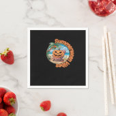 Summerween Vibes Spooky Summer Pumpkin Classic Vir Serviette (Beispiel)