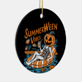 Summerween Vibes Spooky Summer Pumpkin Niedlich Keramik Ornament (Rechts)