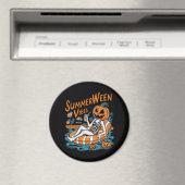 Summerween Vibes Spooky Summer Pumpkin Niedlich Magnet (In Situ (Geschirrspüler))
