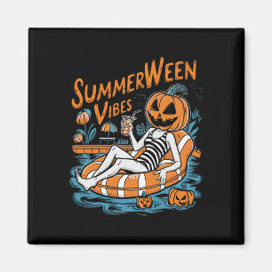 Summerween Vibes Spooky Summer Pumpkin Niedlich Magnet