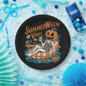 Summerween Vibes Spooky Summer Pumpkin Niedlich Pappteller (Party)