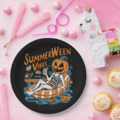 Summerween Vibes Spooky Summer Pumpkin Niedlich Pappteller (Party)
