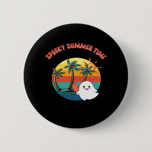 Summerween Vibes - Spooky Summer Time Classic Button