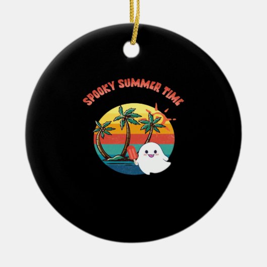 Summerween Vibes - Spooky Summer Time Classic Keramik Ornament (Vorne)
