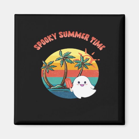 Summerween Vibes - Spooky Summer Time Classic Magnet (Vorne)
