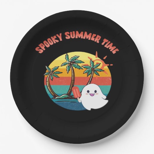 Summerween Vibes - Spooky Summer Time Classic Pappteller (Vorderseite)