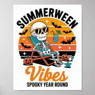 Summerween Vibes Spooky Year Runde Halloween Spook Poster