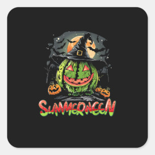 Summerween Vibes Sweet IceCream Watermelon Sommer Quadratischer Aufkleber
