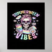 Summerween Vibes Sweet Skeleton Girl Summer Hallow Poster (Vorne)
