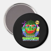 Summerween Wassermelonen-Kürbisgesicht Magnet (Vorderseite/Rückseite)
