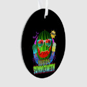 Summerween Wassermelonen-Kürbisgesicht Ornament (Vorderseite)