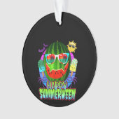 Summerween Wassermelonen-Kürbisgesicht Ornament (Vorderseite)