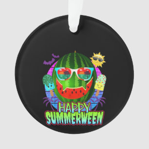 Summerween Wassermelonen-Kürbisgesicht Ornament