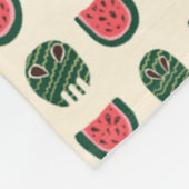 Summerween Wassermelonen-Schädel Fleecedecke (Ecke)