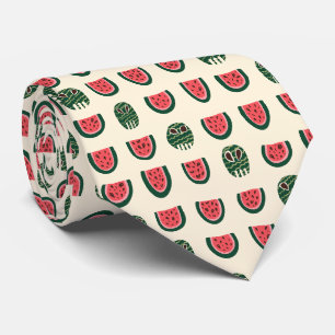 Summerween Wassermelonen-Schädel Krawatte