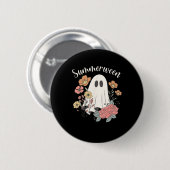 Summerween Wildblume Lustiger Geist Gruselige Sais Button (Vorne & Hinten)