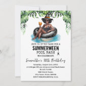 Summerween Witch Tropical Birthday Bash Einladung (Vorderseite)