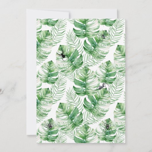 Summerween Witch Tropical Birthday Bash Einladung (Rückseite)