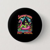 Summerween Witch Vibes Vacation Halloween Funny Pa Button (Vorderseite)