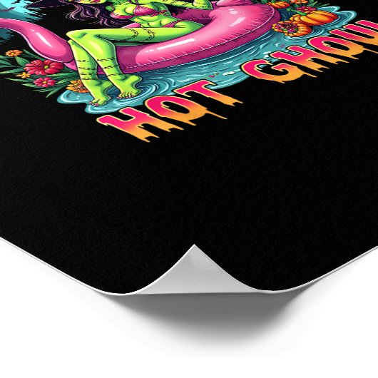 Summerween Witch Vibes Vacation Halloween Funny Pa Poster (Ecke)