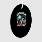 Summerween With A Family Of Vampires At The Beach  Ornament (Vorderseite)