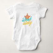 Summery Beach Baby Word Art Baby Strampler (Rückseite)