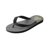 Summery Beach Baby Word Art Kleinkind Flip Flops Kinderbadesandalen (Schrägansicht)