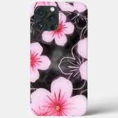 Summery Bright Pastel Pink Hibiscus Floral Pattern Case-Mate iPhone Hülle (Rückseite)