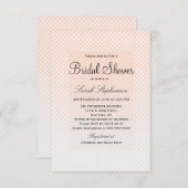 Summery Coral Peach to Gradient Polka Dots Einladung (Vorne/Hinten)