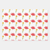 Summery floral wrapping paper geschenkpapier set (Vorderseite)