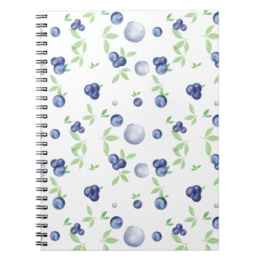 Summery Fresh Watercolor Blueberry Notizblock (Vorderseite)