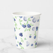 Summery Fresh Watercolor Blueberry Pappbecher (Rechts)
