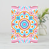 Summery mandala einladung (Stehend Vorderseite)