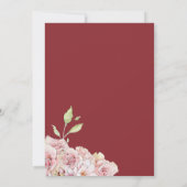 Summery Pink Blume Stilletto Schuhe Brautparty Einladung (Rückseite)