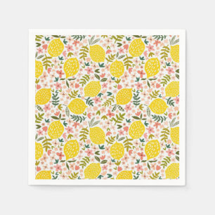 Summery Pink Lemonade Blume Serviette