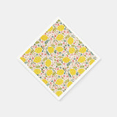 Summery Pink Lemonade Blume Serviette (Ecke)