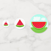 Summery Red Watermelon Kindergeburtstag Party Konfetti (Vorderseiten)
