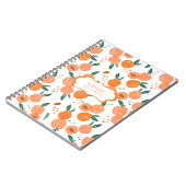 Summery Sweet Peach Pattern | Monogram-Notebook Notizblock (Linke Seite)