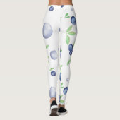 Summery Watercolor Blueberry Leggings (Rückseite)