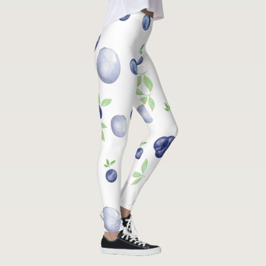 Summery Watercolor Blueberry Leggings (Rechts)