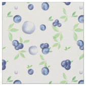Summery Watercolor Blueberry Stoff (Nahaufnahme)