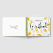 Summery Watercolor Lemon Wedding Gästebuch (Voll)